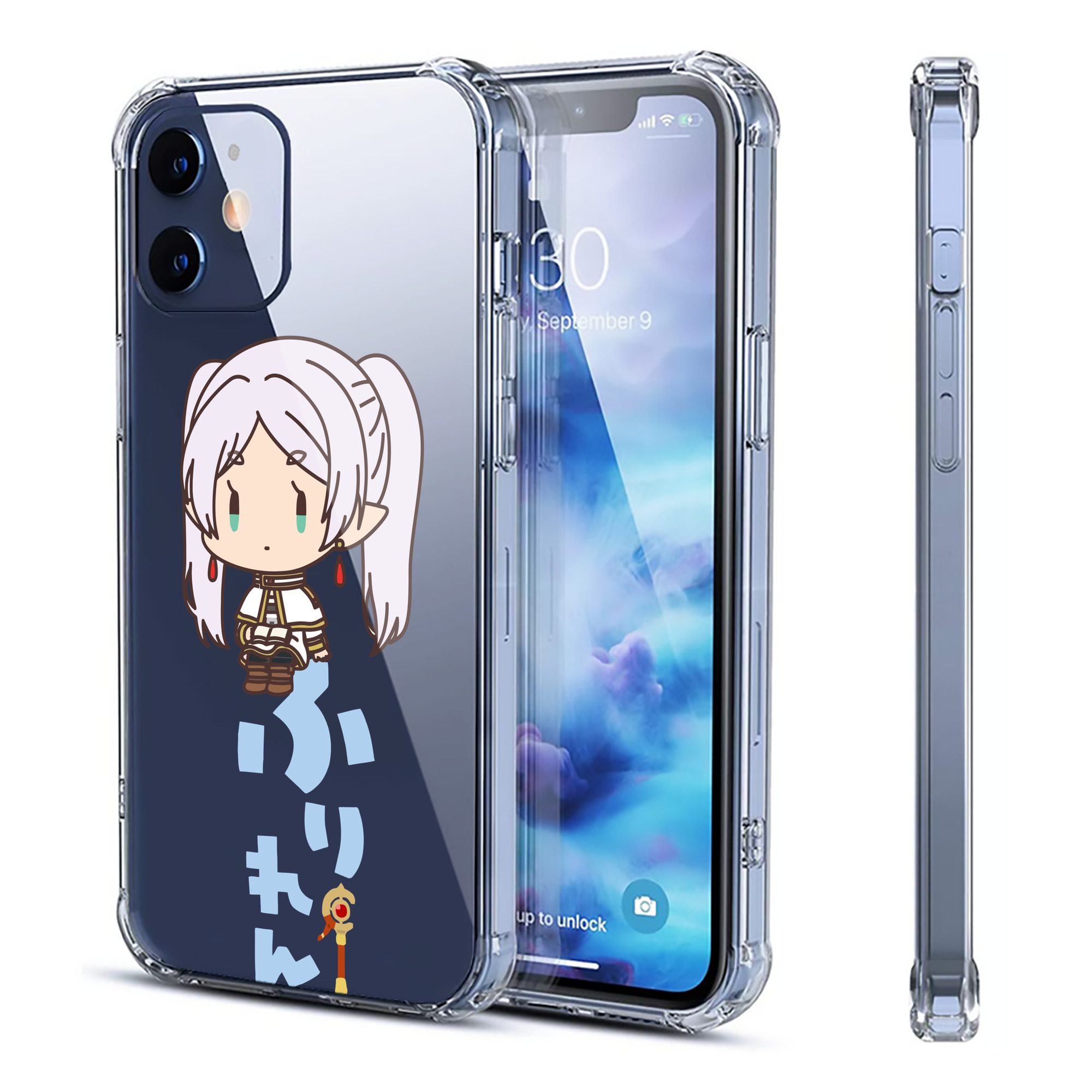 （画像用） 葬送のフリーレン Frieren 【iPhone 12シリーズ対応】透明スマホケース（クリアソフトケース）